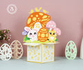 Happy Easter Bunny and Chicken Paper Cut Digital Files
