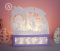 Easter Bunny Is Carrying A Cart Full Of Eggs Light Box Digital Files