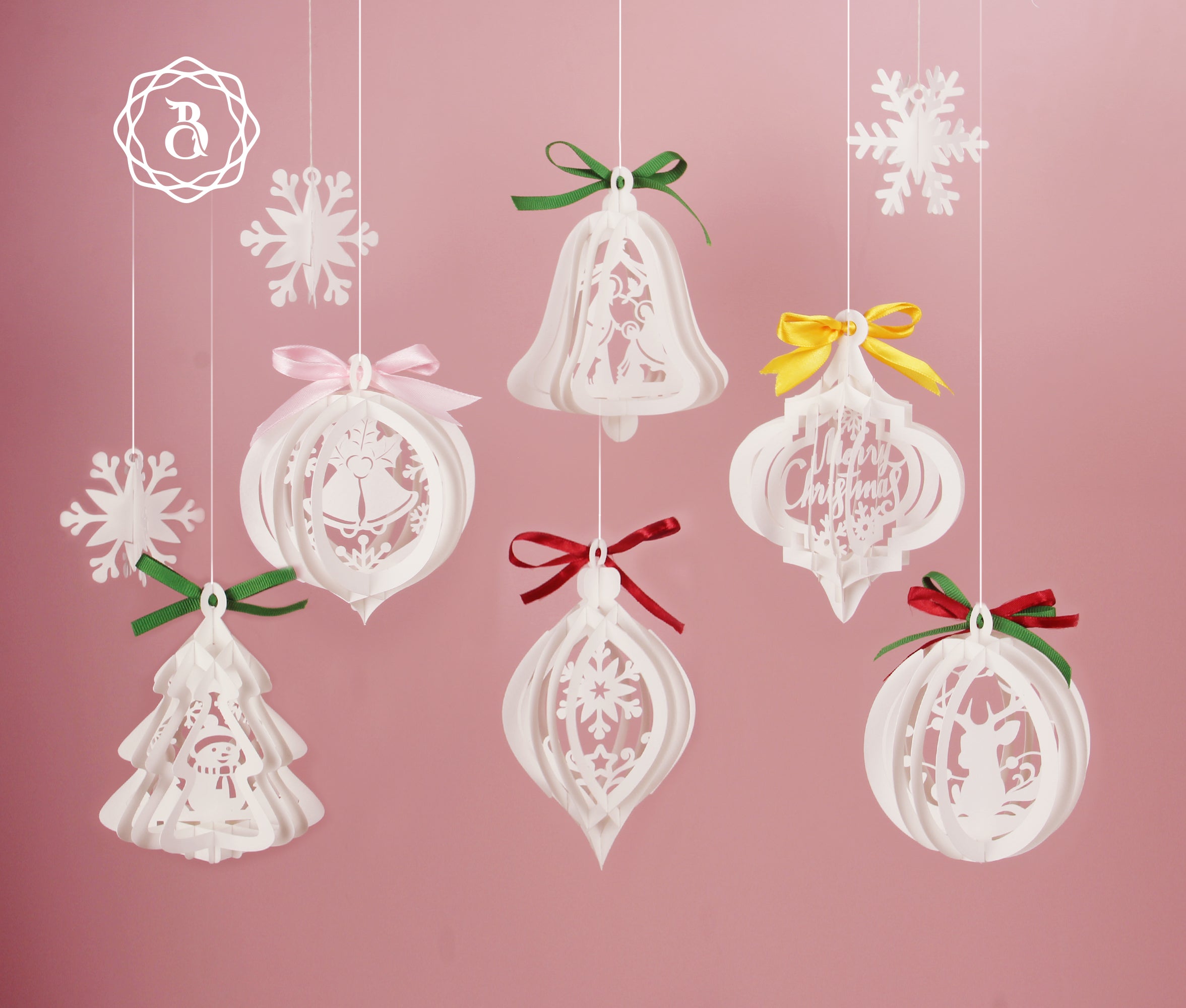 Pack 6 Christmas Pop-up 3D Ornaments SVG (Digital files)