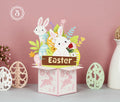 Easter Rabbit With Spring Flowers Paper Cut Art Digital Files