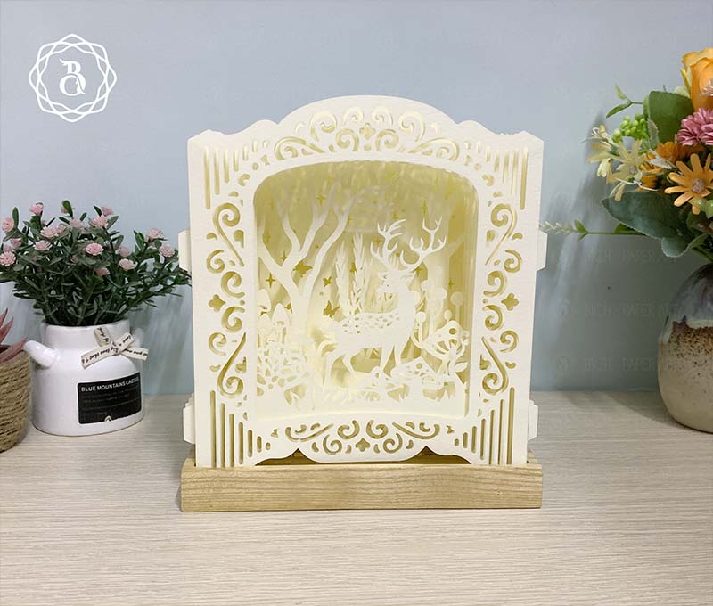 Deer With Mushroom Pop-up 3D Card Digital File