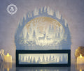 Christmas Deer Paper Cut Lamp SVG | Deer Forest Shadow Box Template