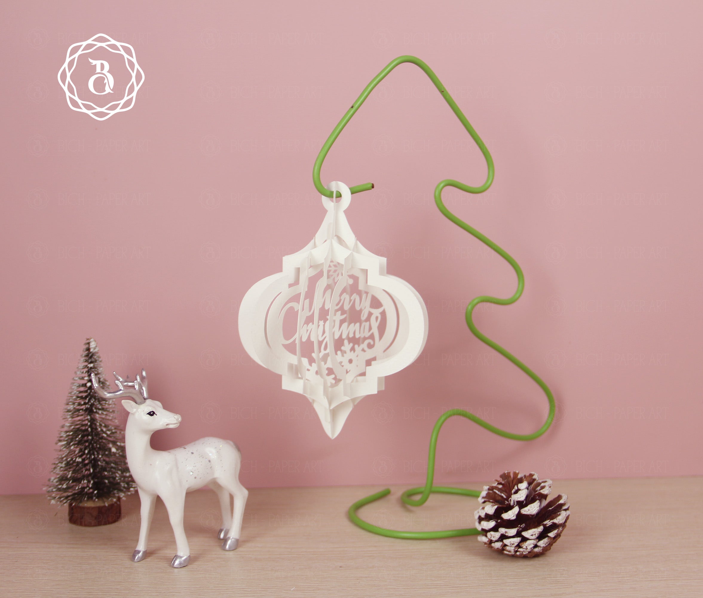 Pack 6 Christmas Pop-up 3D Ornaments SVG (Digital files)