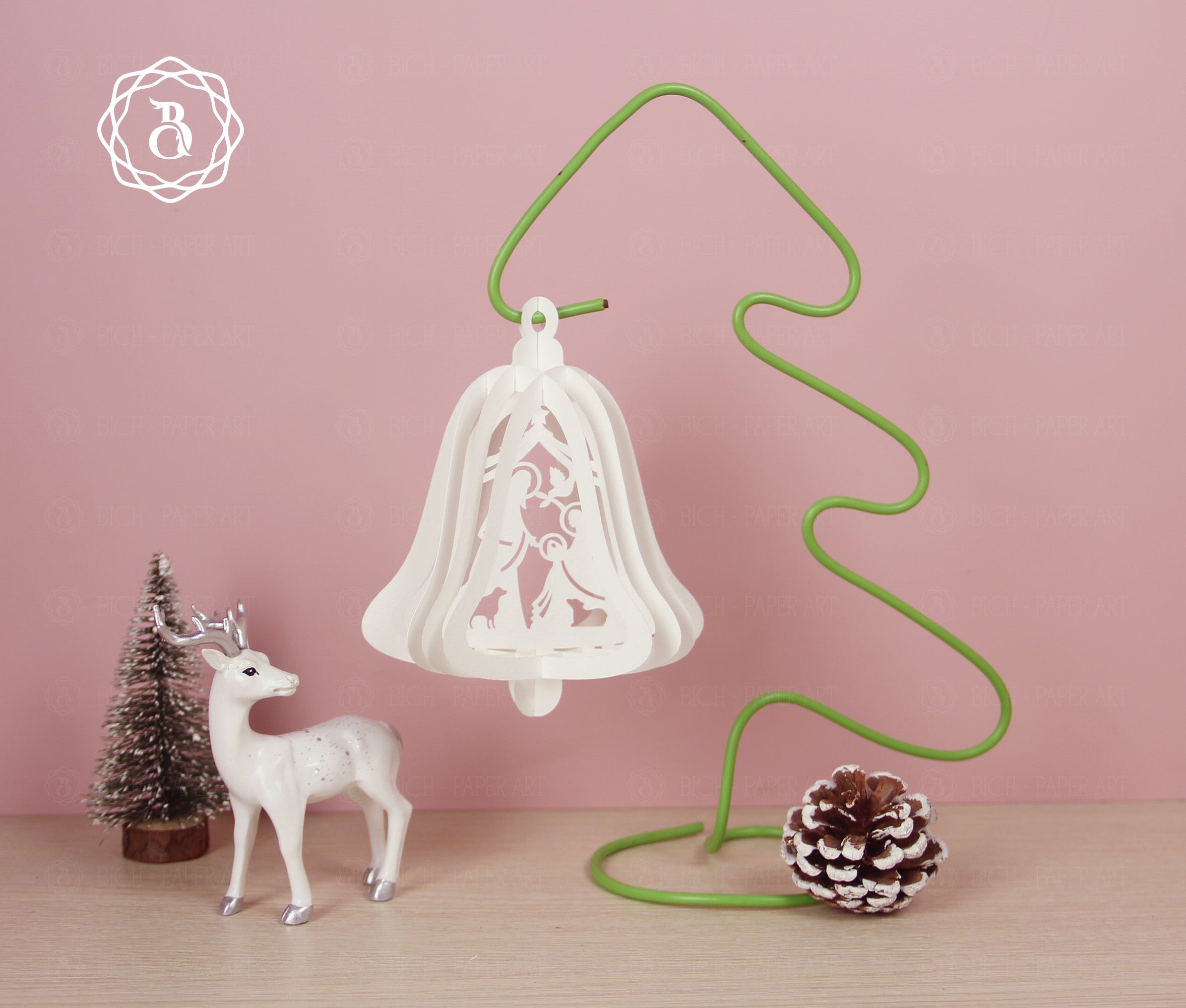 Pack 6 Christmas Pop-up 3D Ornaments SVG (Digital files)