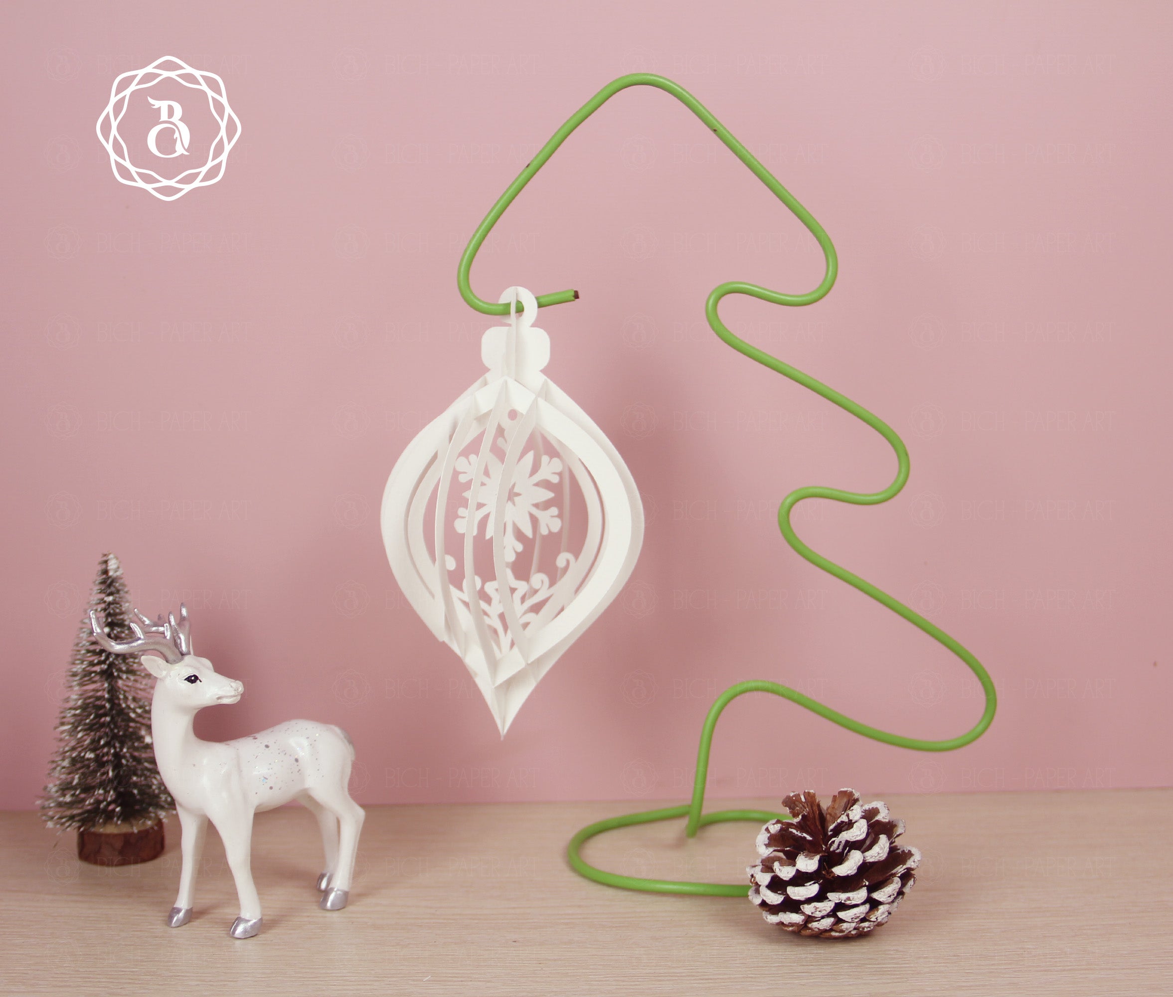 Pack 6 Christmas Pop-up 3D Ornaments SVG (Digital files)