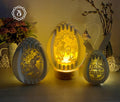 Pack 3 Easter Eggs Pop-up 3D Paper Cut Digital Files