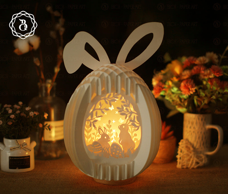 Easter Egg With Bunny Ears Pop-up 3D Digital Files