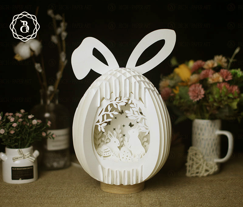 Easter Egg With Bunny Ears Pop-up 3D Digital Files