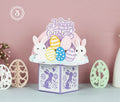 Rainbow Happy Easter Bunny Cute Paper Cut Digital Files