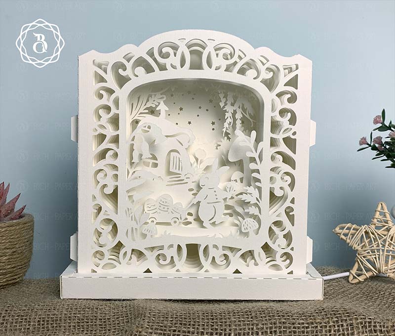 Sweet Easter Bunnies Pop-up Card 3D Digital Files