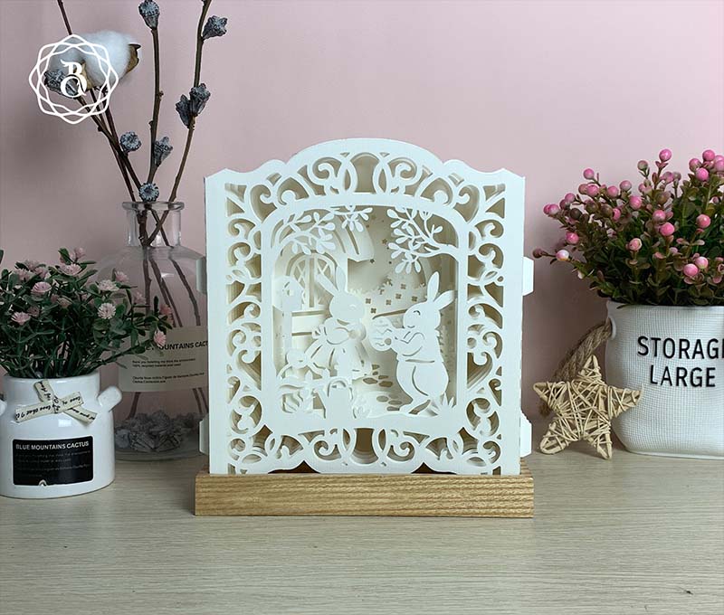 Sweet Easter Bunnies Pop-up Card 3D Digital Files