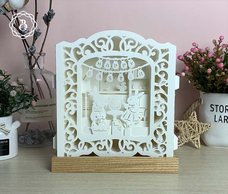 Sweet Easter Bunnies Pop-up Card 3D Digital Files