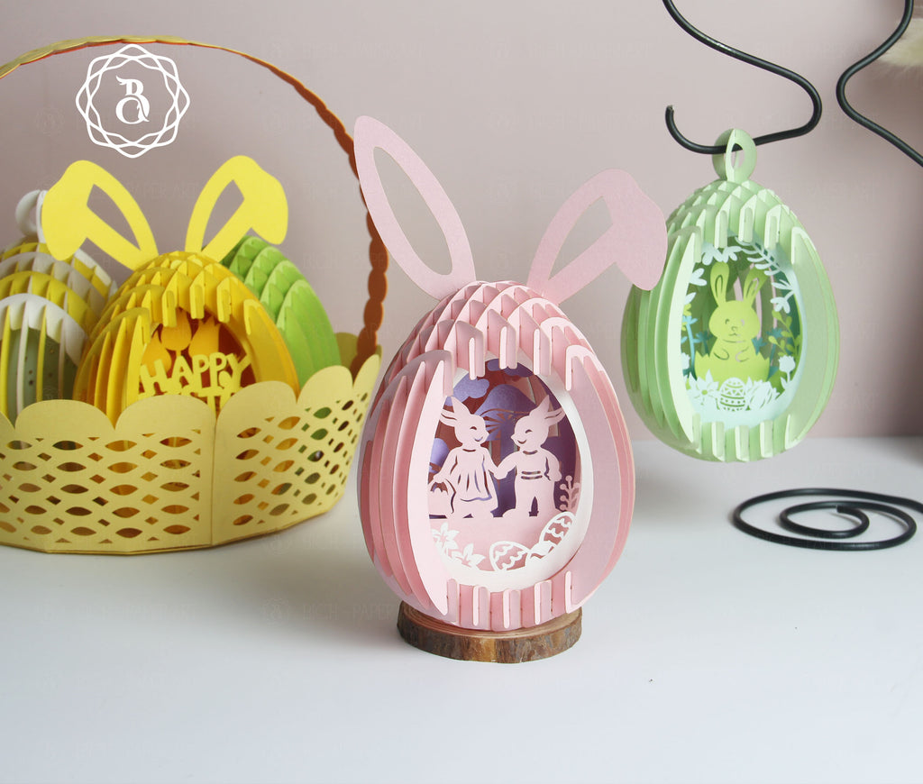 Pack 5 Mini Hanging Easter Eggs Pop-up 3D Digital Files