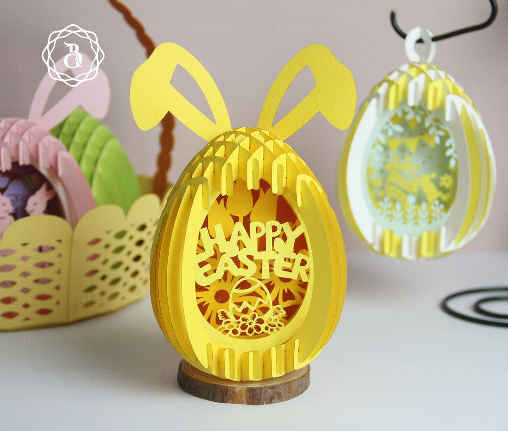 Pack 5 Mini Hanging Easter Eggs Pop-up 3D Digital Files