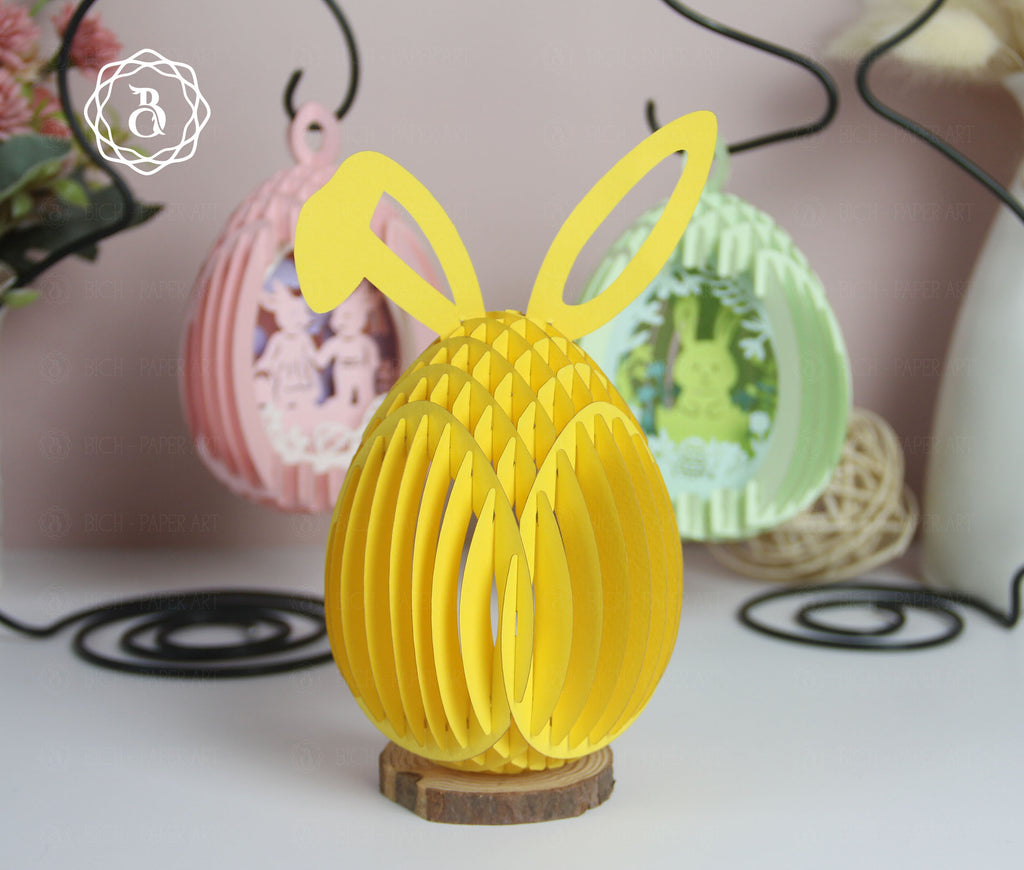 Pack 5 Mini Hanging Easter Eggs Pop-up 3D Digital Files